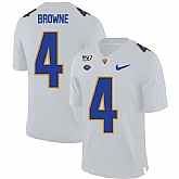 Pittsburgh Panthers 4 Max Browne White 150th Anniversary Patch Nike College Football Jersey Dzhi,baseball caps,new era cap wholesale,wholesale hats
